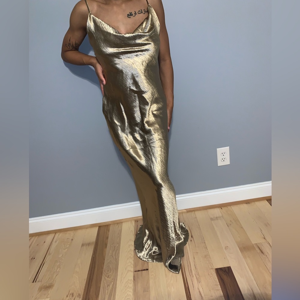 Champagne satin dress